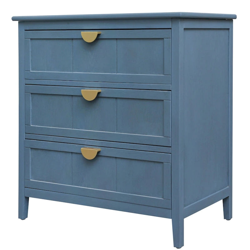 Blue 3-Drawer Storage Cabinet