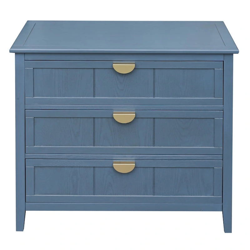 Blue 3-Drawer Storage Cabinet