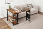 End Table Rotating Sofa Side Table with Charging Station